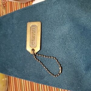 Coach bag tag - 2 sided brass